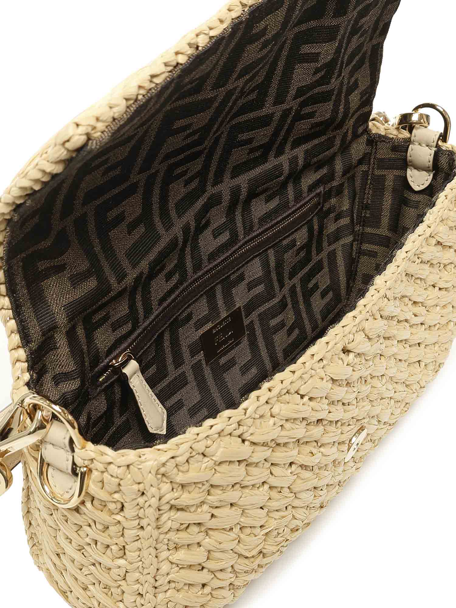 Borsa Baguette in fibra di viscosa crochet 8BR600 AV26F1PIY FENDI 