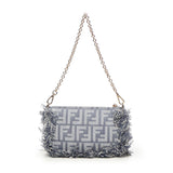 Pouch Baguette FF Jacquard 8BS073 AUT4F1SXQ FENDI 