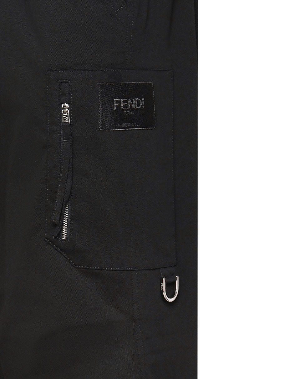 Pantaloni cargo con fondo elastico FB0960 AQMVF0QA1 FENDI 