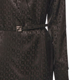 Abito chemisier in seta FF jacquard FDD443 AUQGF1T6H FENDI 