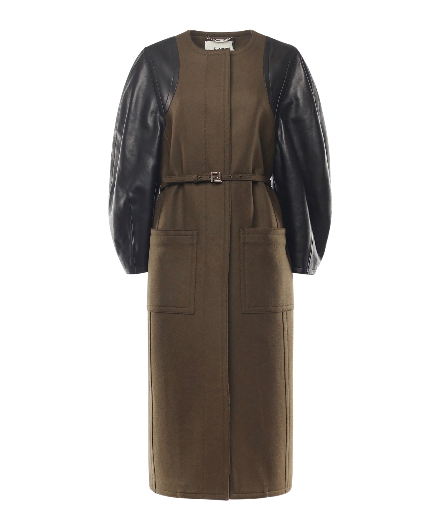 Cappotto midi in lana FF6150 AJ0KF1T6G FENDI 