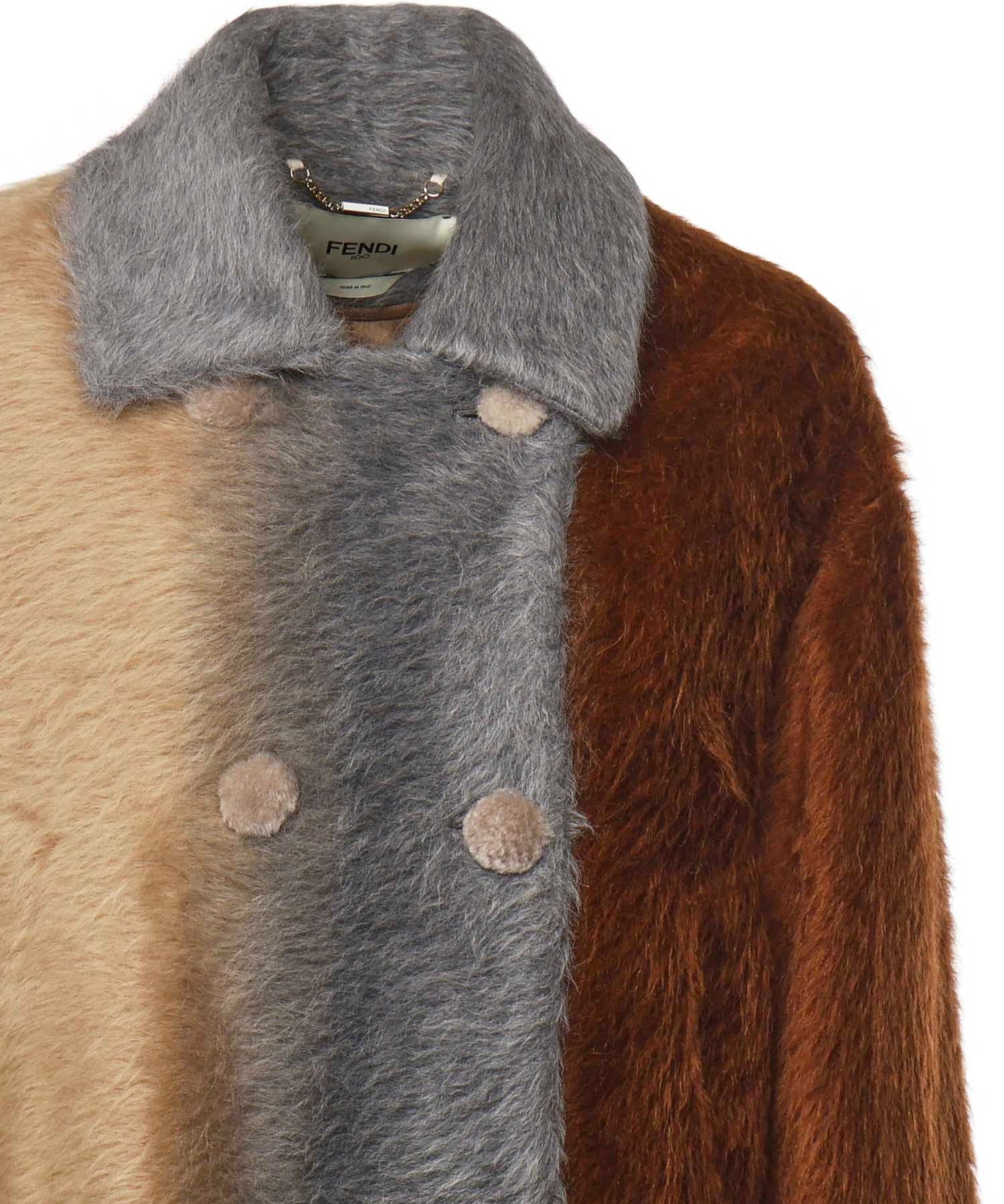Cappotto doppiopetto in alpaca e lana FJ7640 AYNSF1T6N FENDI 