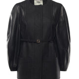 Giacca in lana e pelle<BR/><BR/> FJ7650 AJ0KF0TAZ FENDI 