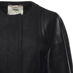 Giacca in lana e pelle<BR/><BR/> FJ7650 AJ0KF0TAZ FENDI 