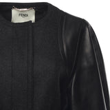 Giacca in lana e pelle<BR/><BR/> FJ7650 AJ0KF0TAZ FENDI 