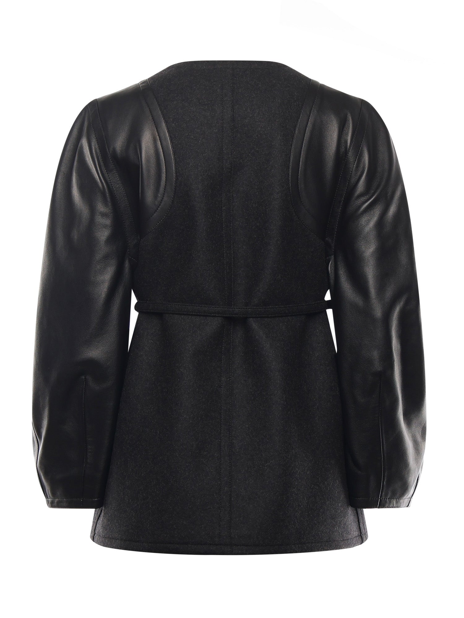 Giacca in lana e pelle<BR/><BR/> FJ7650 AJ0KF0TAZ FENDI 