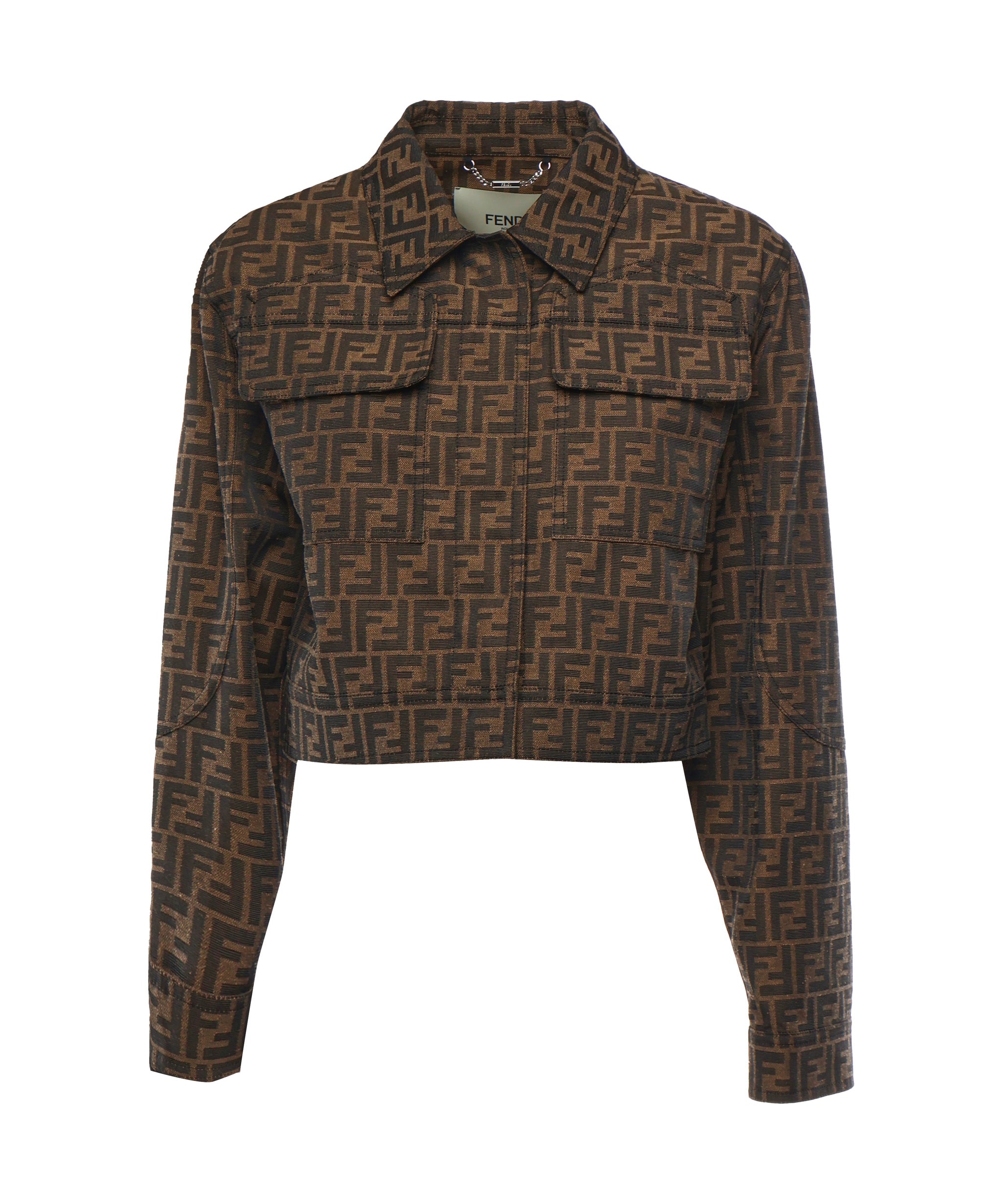 Giacca crop FF Jacquard FJ7818 A5W3F118W FENDI 