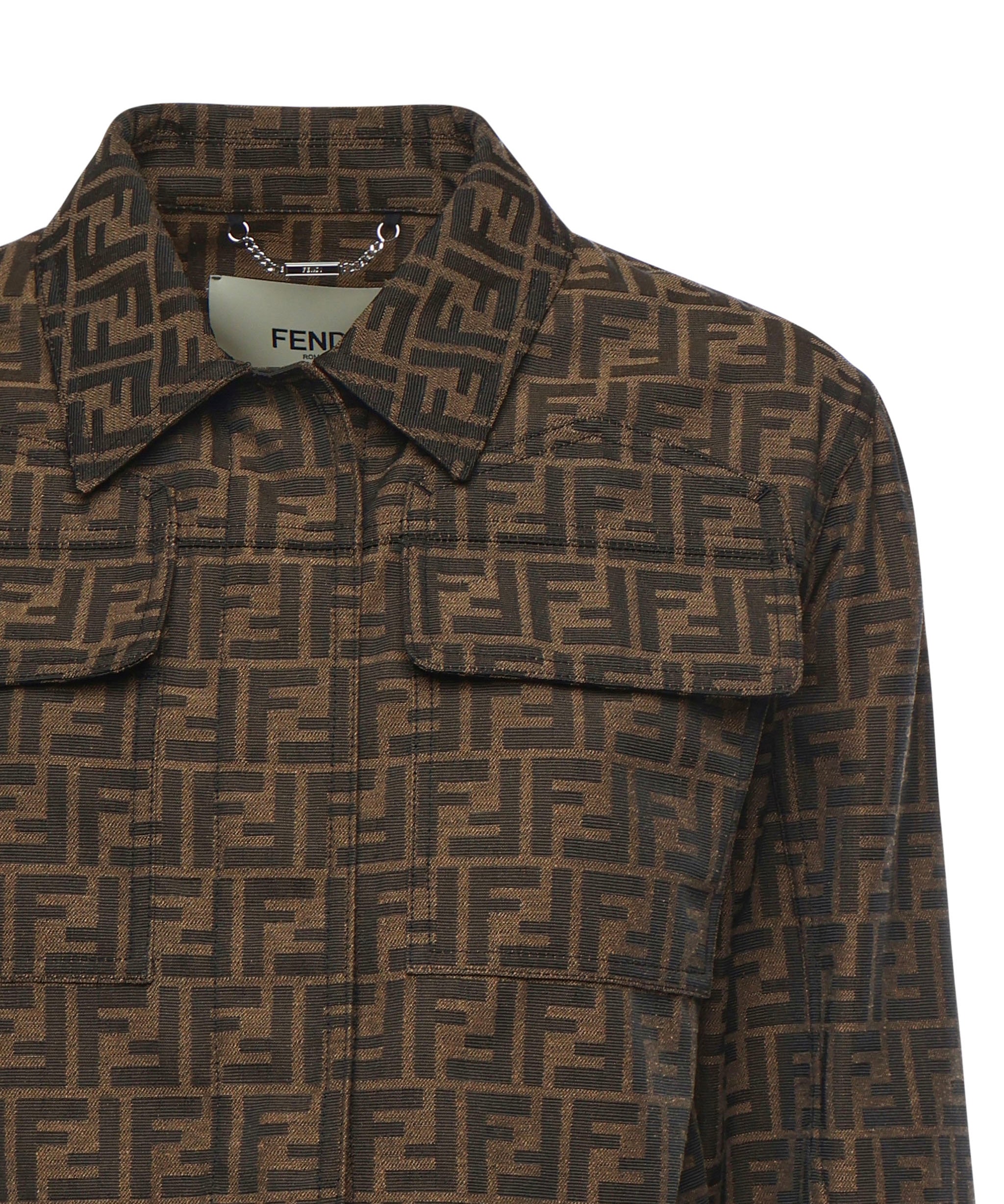 Giacca crop FF Jacquard FJ7818 A5W3F118W FENDI 