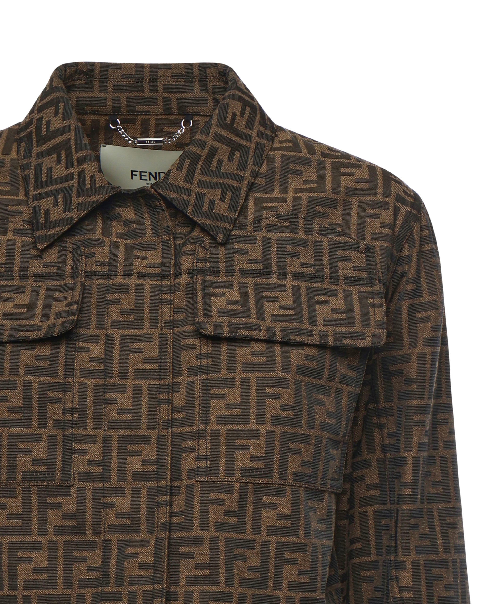 Giacca crop FF Jacquard FJ7818 A5W3F118W FENDI 