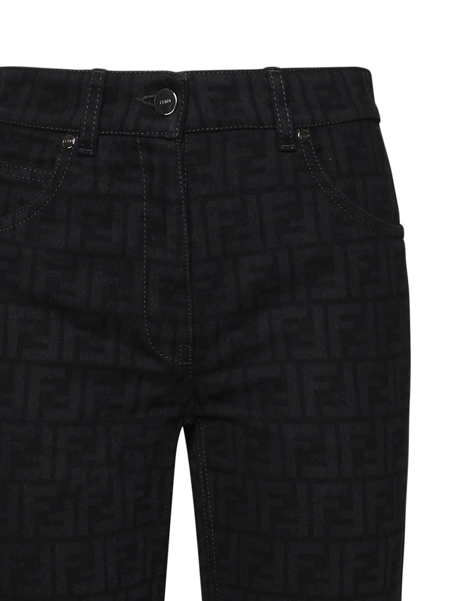 Jeans ff black in denim di cotone FLP851 AT1BF0GME FENDI 