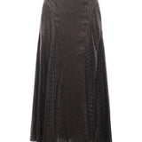 Gonna midi in seta FF jacquard FQ7688 AUQGF1T6H FENDI 