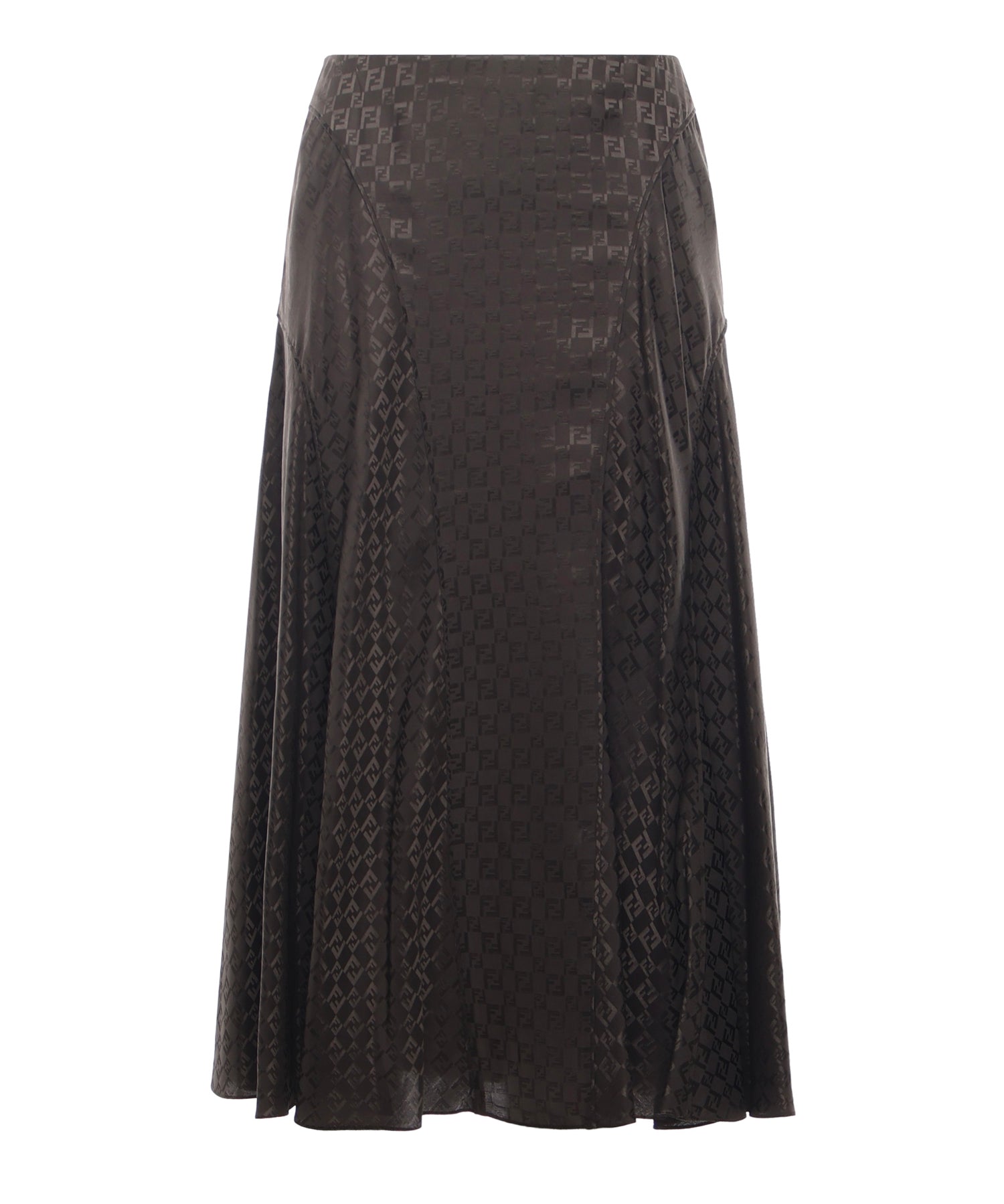 Gonna midi in seta FF jacquard FQ7688 AUQGF1T6H FENDI 
