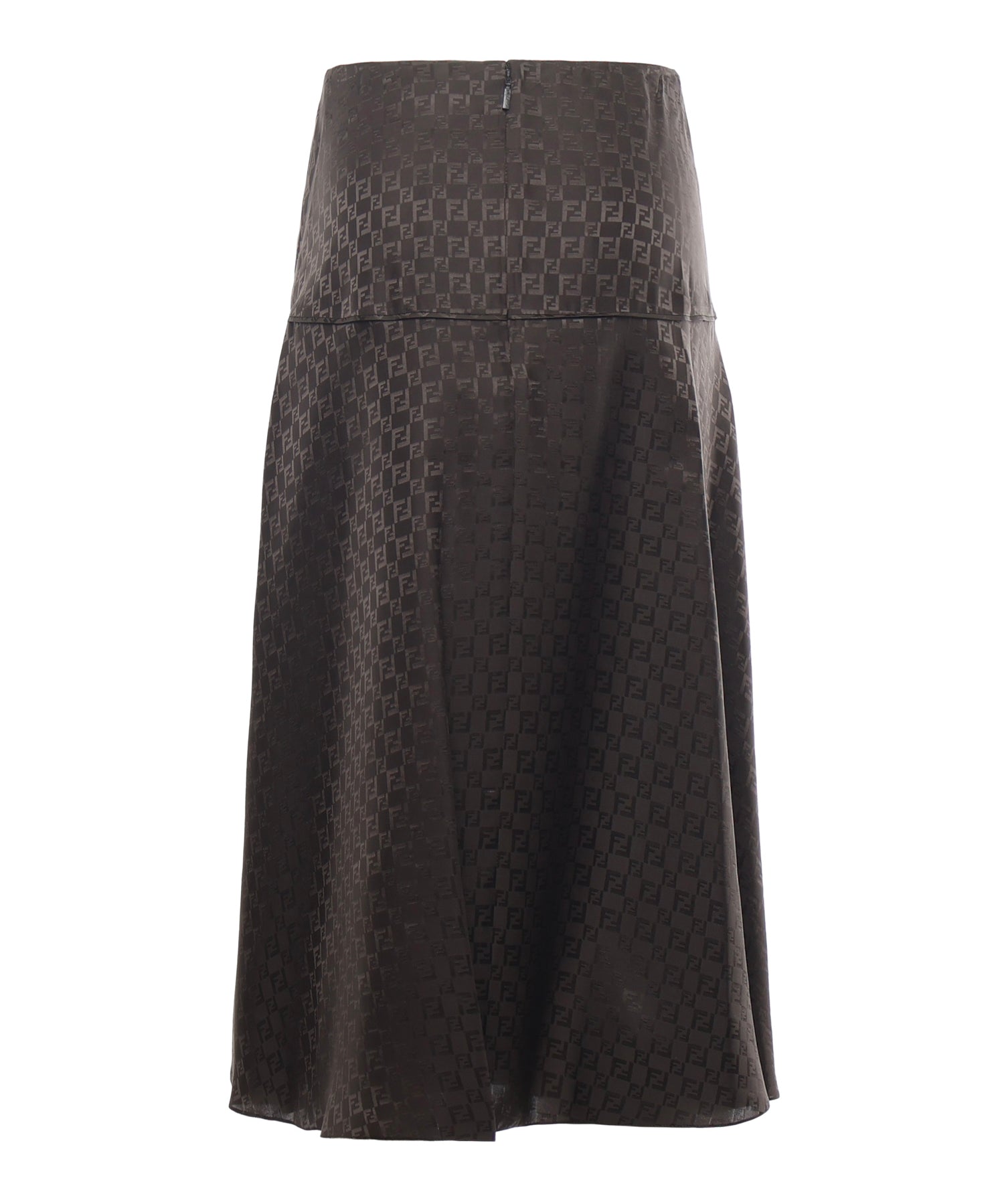 Gonna midi in seta FF jacquard FQ7688 AUQGF1T6H FENDI 