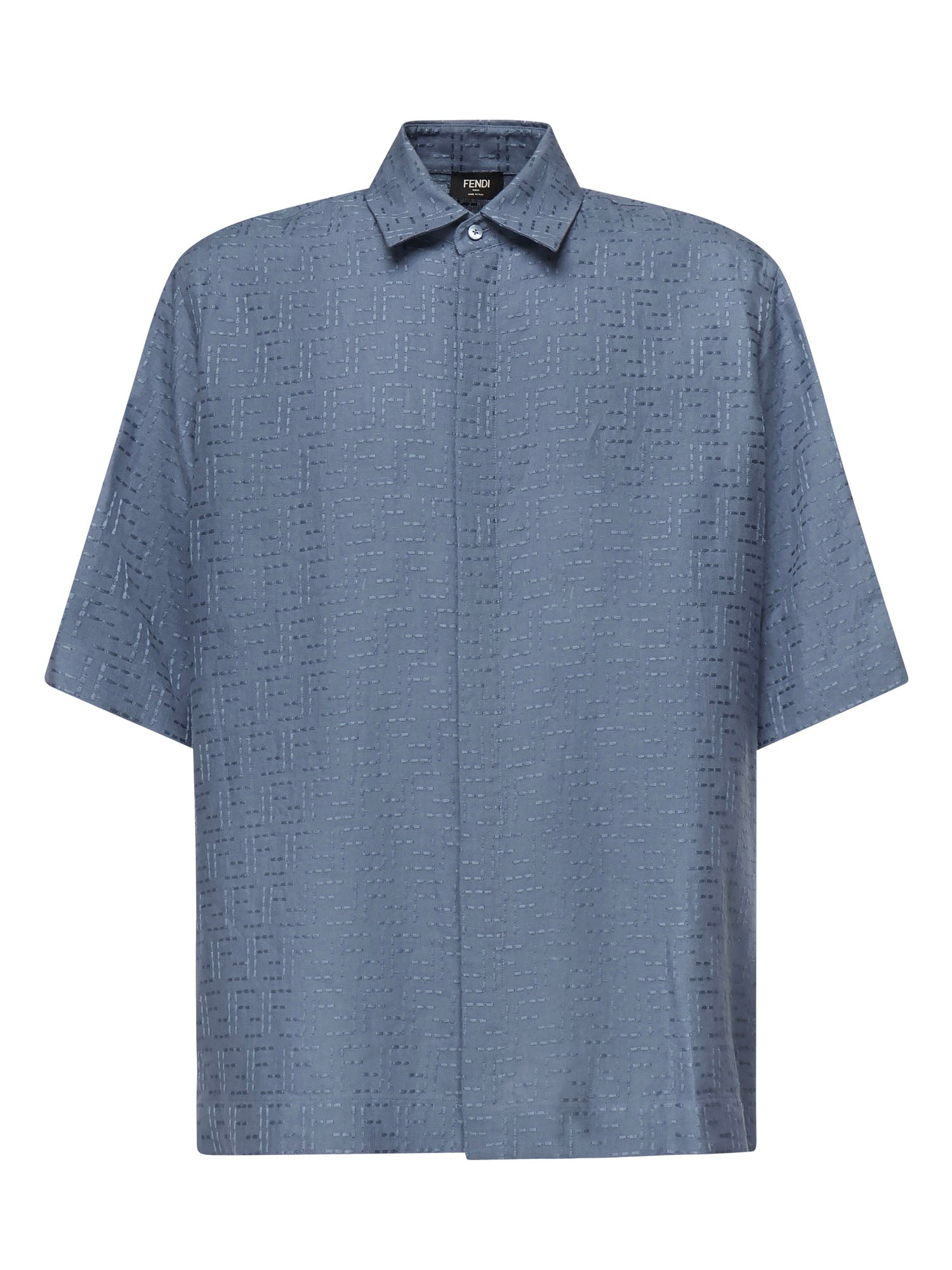 Camicia in Jacquard FF di lino FS1317 AU6YF0U6K FENDI 