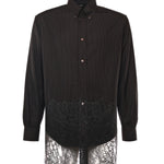 Camicia in lana gessata e pizzo FS1332 AVK1F0DHP FENDI 