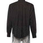 Camicia in lana gessata e pizzo FS1332 AVK1F0DHP FENDI 