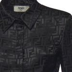 Camicia cropped in seta FF jacquard FS7994 AJ0ZF0GME FENDI 