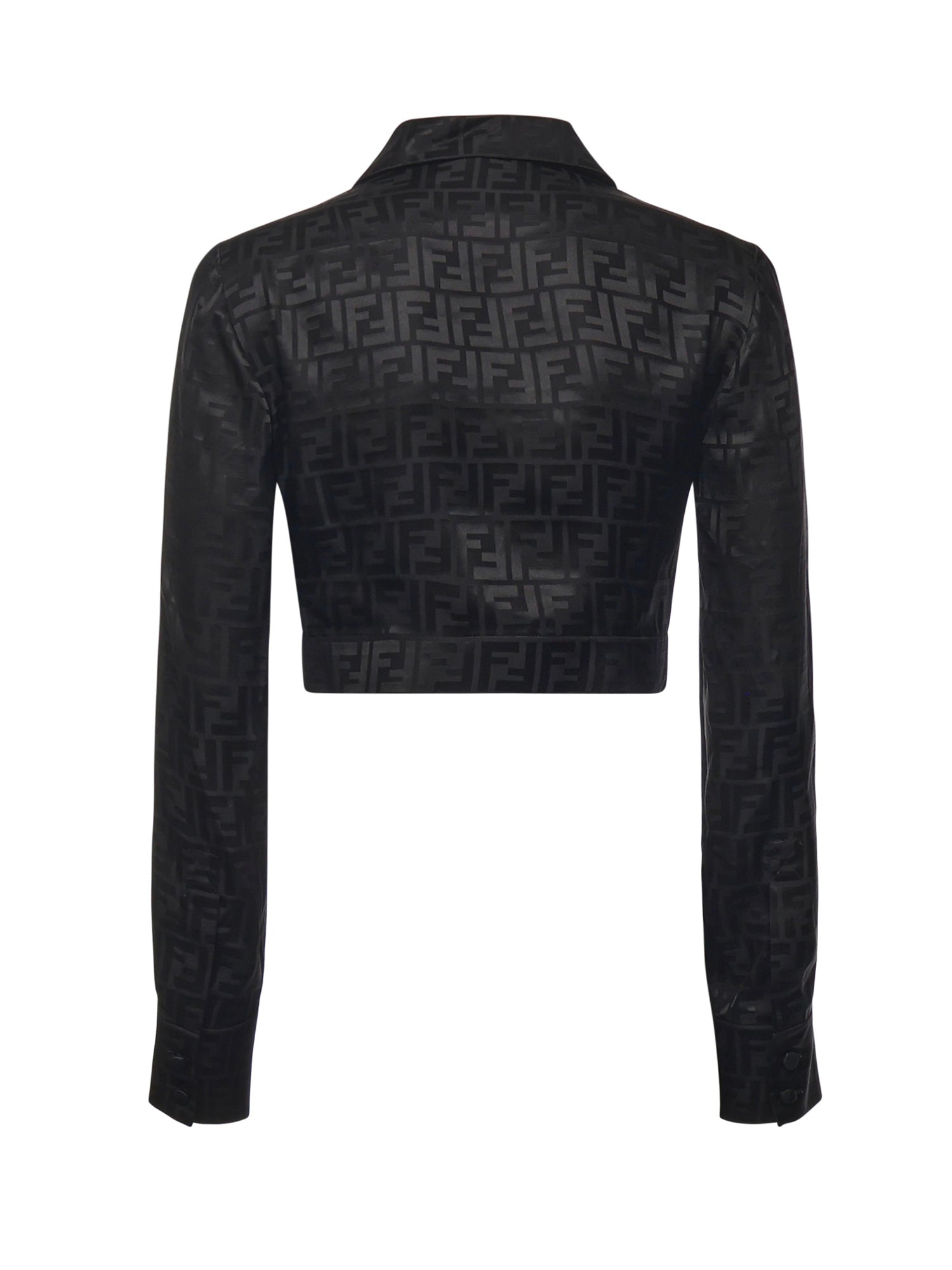 Camicia cropped in seta FF jacquard FS7994 AJ0ZF0GME FENDI 