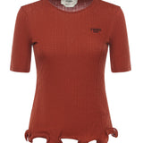 Maglia maniche corte in lana con logo<BR/> FS9750 AVFEF1T6K FENDI 