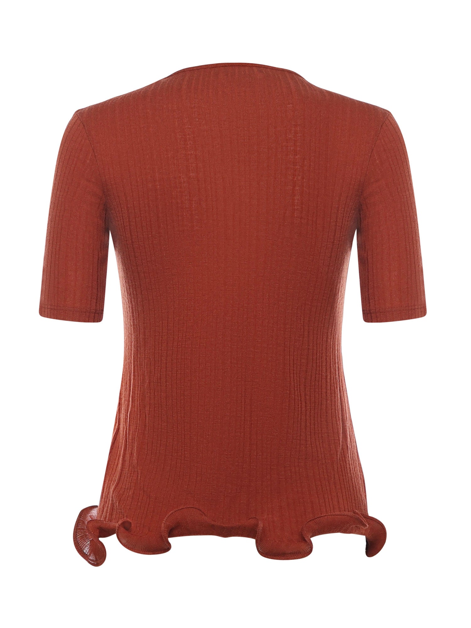 Maglia maniche corte in lana con logo<BR/> FS9750 AVFEF1T6K FENDI 