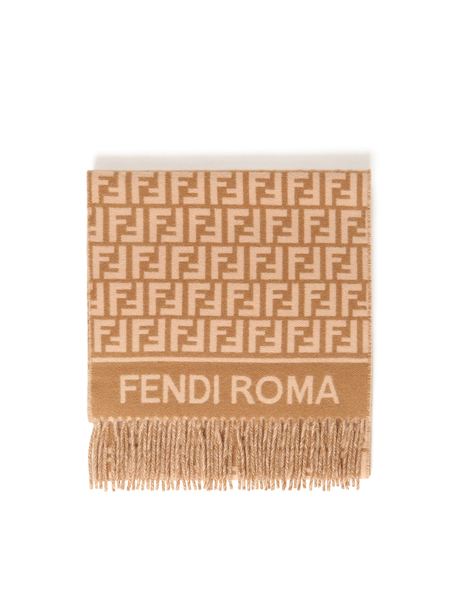 Sciarpa in lana e cashmere FF Jacquard FXT113 AQCWF0QB8 FENDI 
