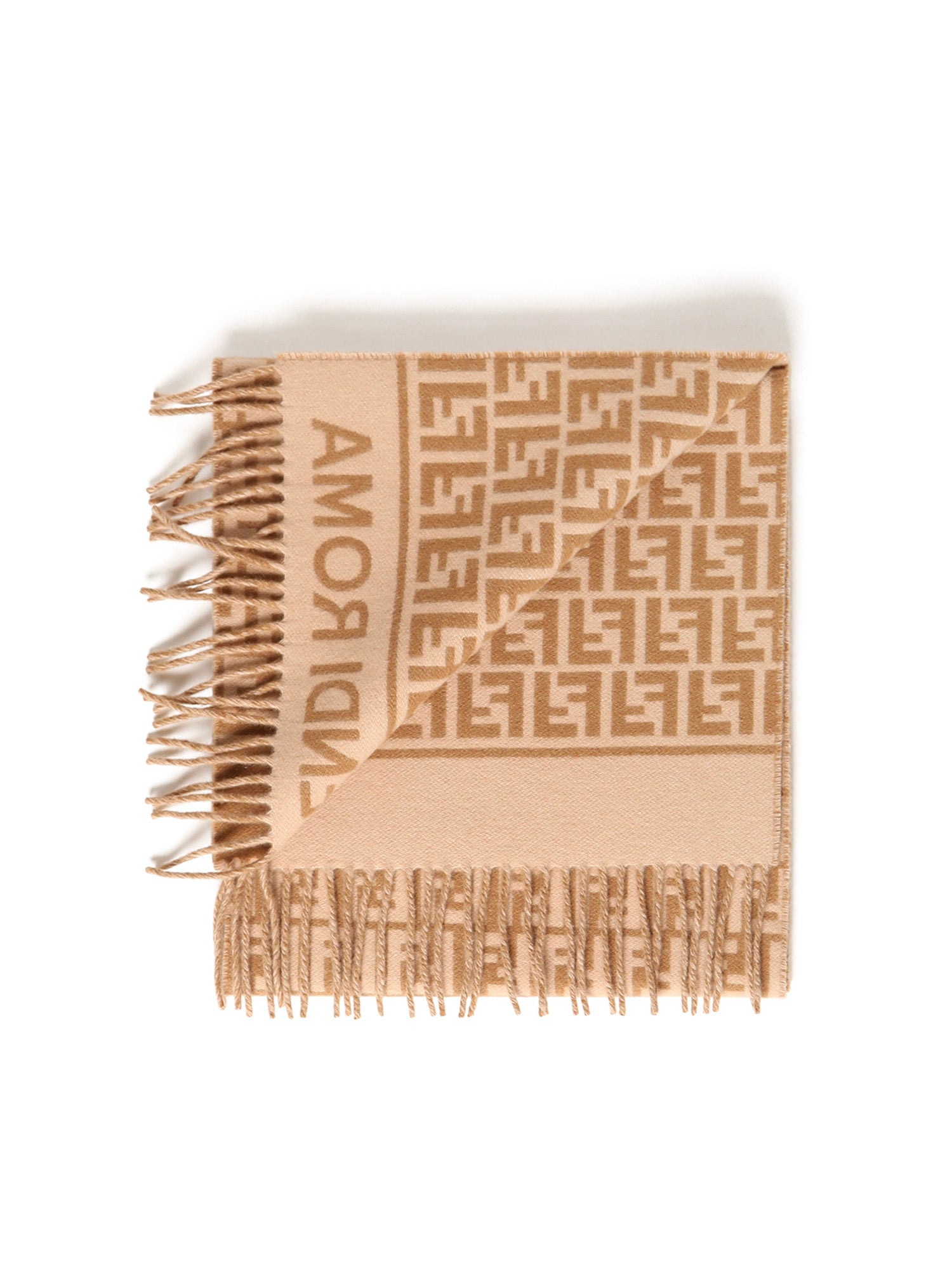 Sciarpa in lana e cashmere FF Jacquard FXT113 AQCWF0QB8 FENDI 