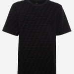 T-shirt in piqué FF Jacquard FY0936 A7D5F0ABB FENDI 