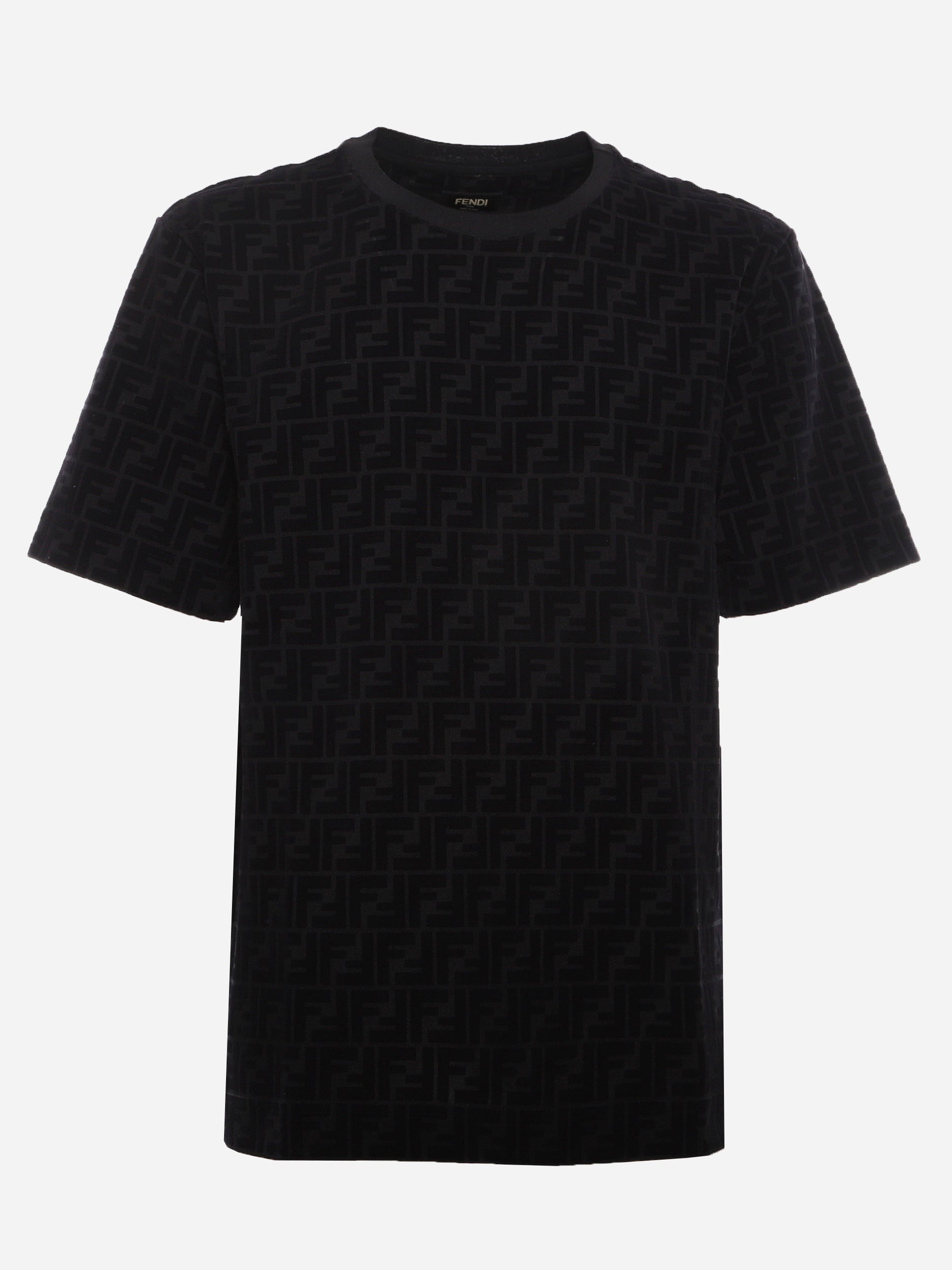 T-shirt in piqué FF Jacquard FY0936 A7D5F0ABB FENDI 