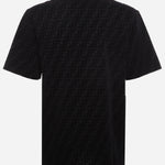 T-shirt in piqué FF Jacquard FY0936 A7D5F0ABB FENDI 
