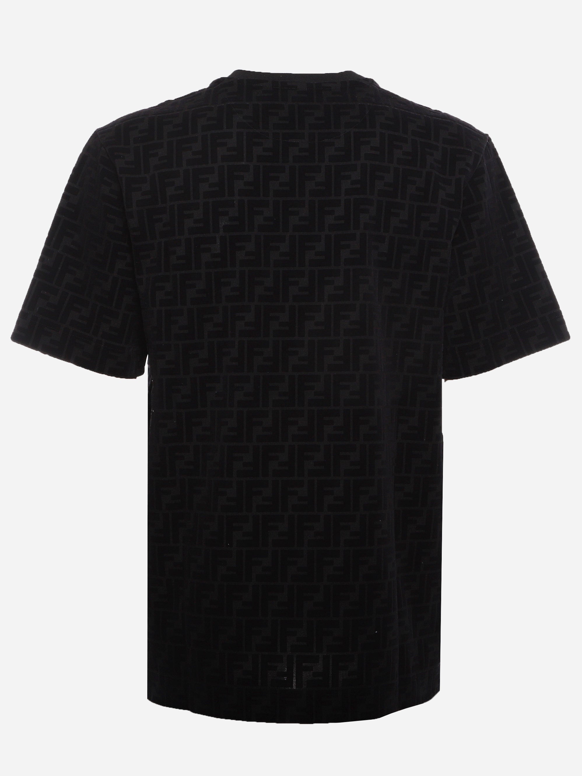 T-shirt in piqué FF Jacquard FY0936 A7D5F0ABB FENDI 
