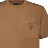 T-shirt in cotone con logo FY0936 ARYRF0QU5 FENDI 