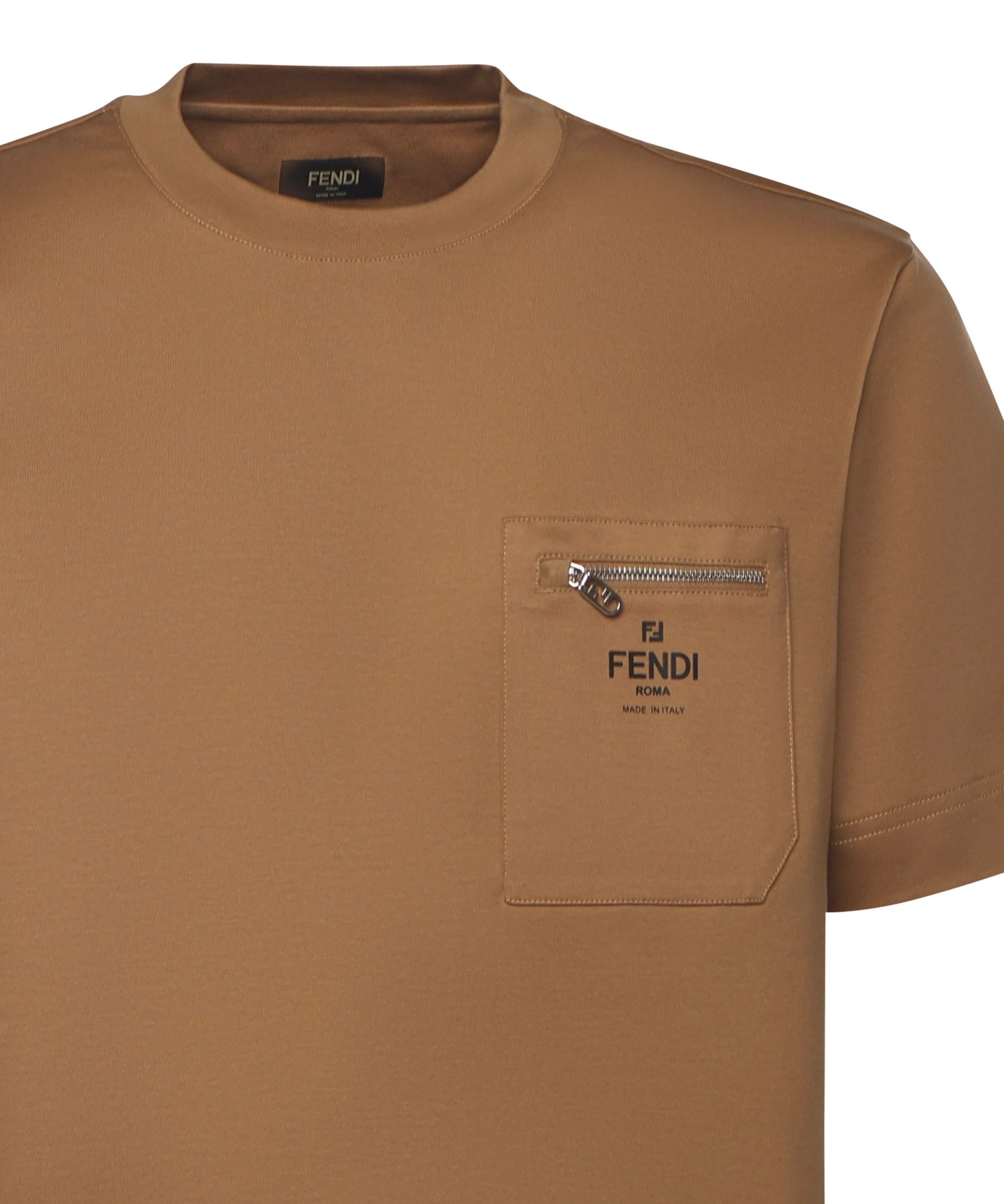 T-shirt in cotone con logo FY0936 ARYRF0QU5 FENDI 