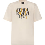 T-shirt in cotone con  stampa logo FY0936 AVOHF1J7C FENDI 