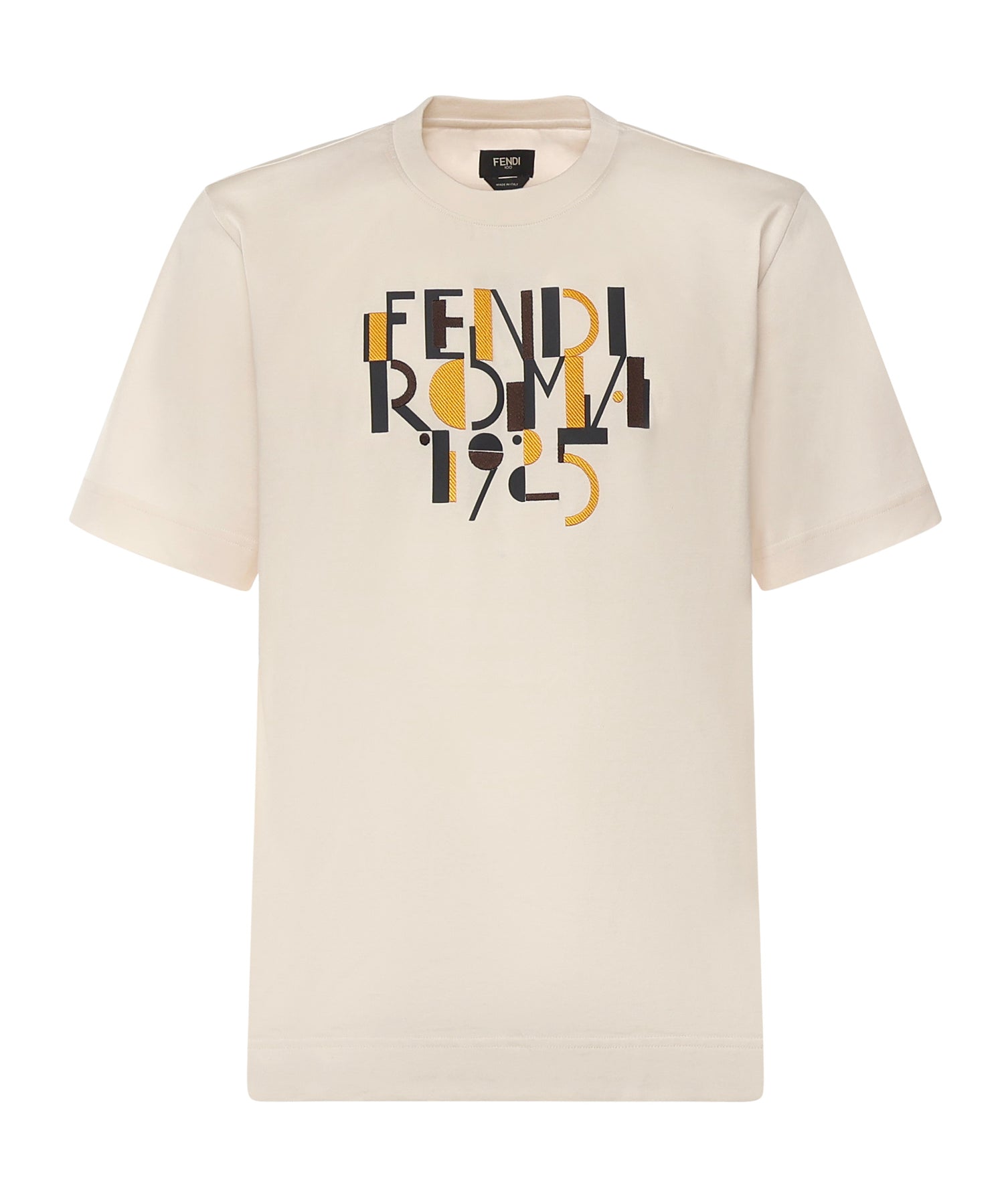 T-shirt in cotone con  stampa logo FY0936 AVOHF1J7C FENDI 