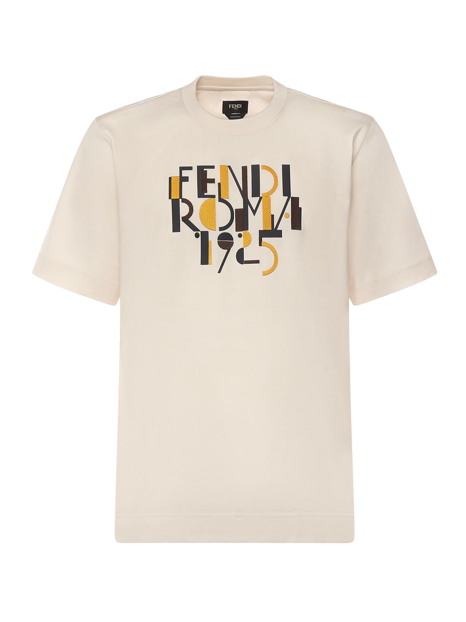 T-shirt in cotone con  stampa logo FY0936 AVOHF1J7C FENDI 