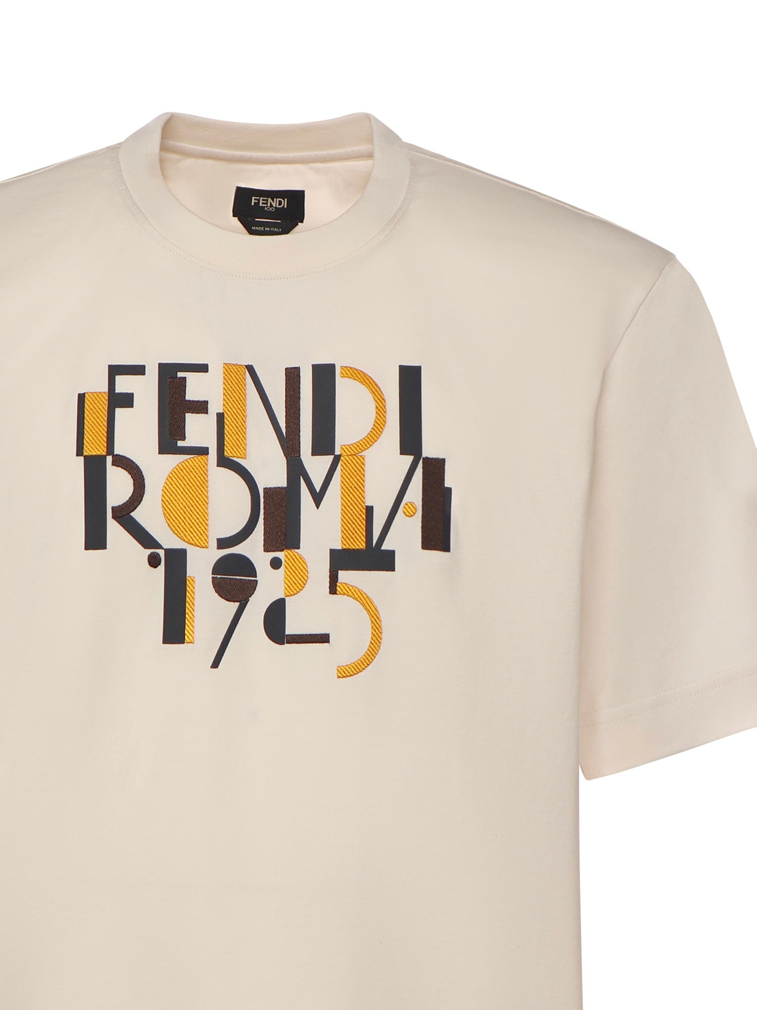 T-shirt in cotone con  stampa logo FY0936 AVOHF1J7C FENDI 