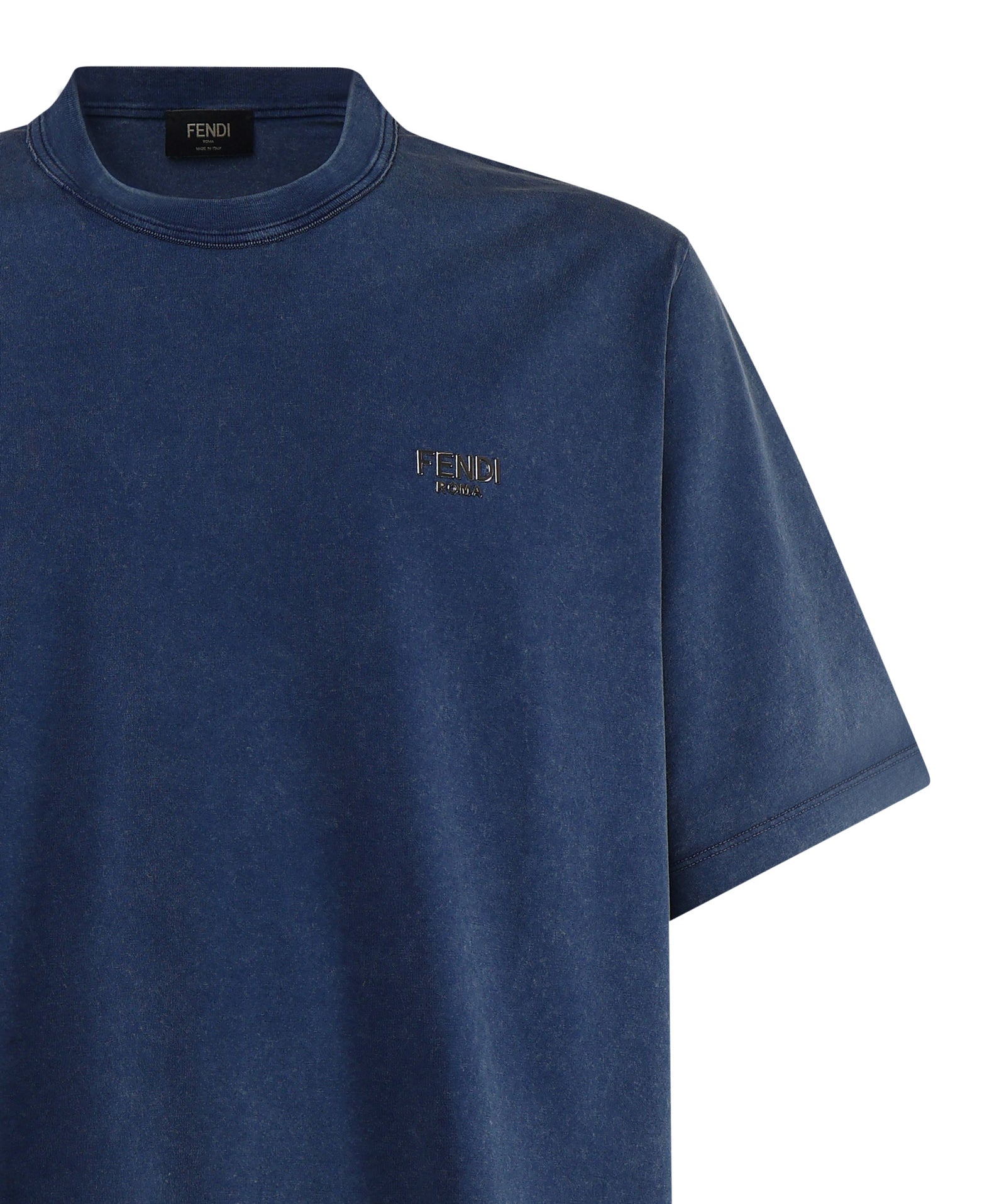 T-shirt in cotone con logo FY1217 APMEF0QC7 FENDI 