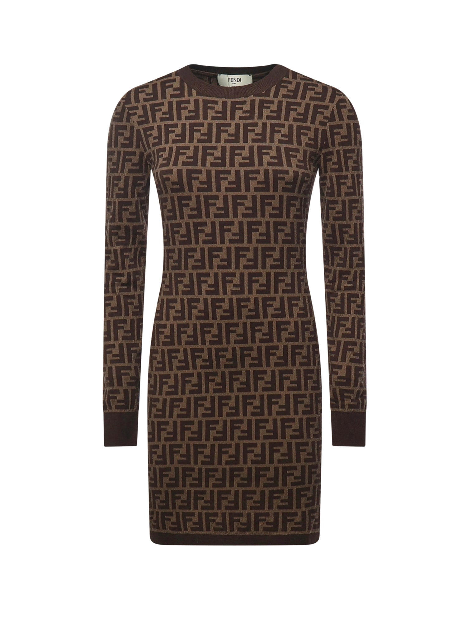 Abito in cotone con stampa logo all-over FZDC83 ASJTF0GGE FENDI 