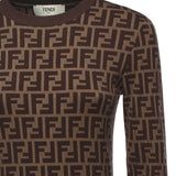Abito in cotone con stampa logo all-over FZDC83 ASJTF0GGE FENDI 