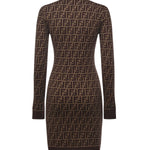 Abito in cotone con stampa logo all-over FZDC83 ASJTF0GGE FENDI 