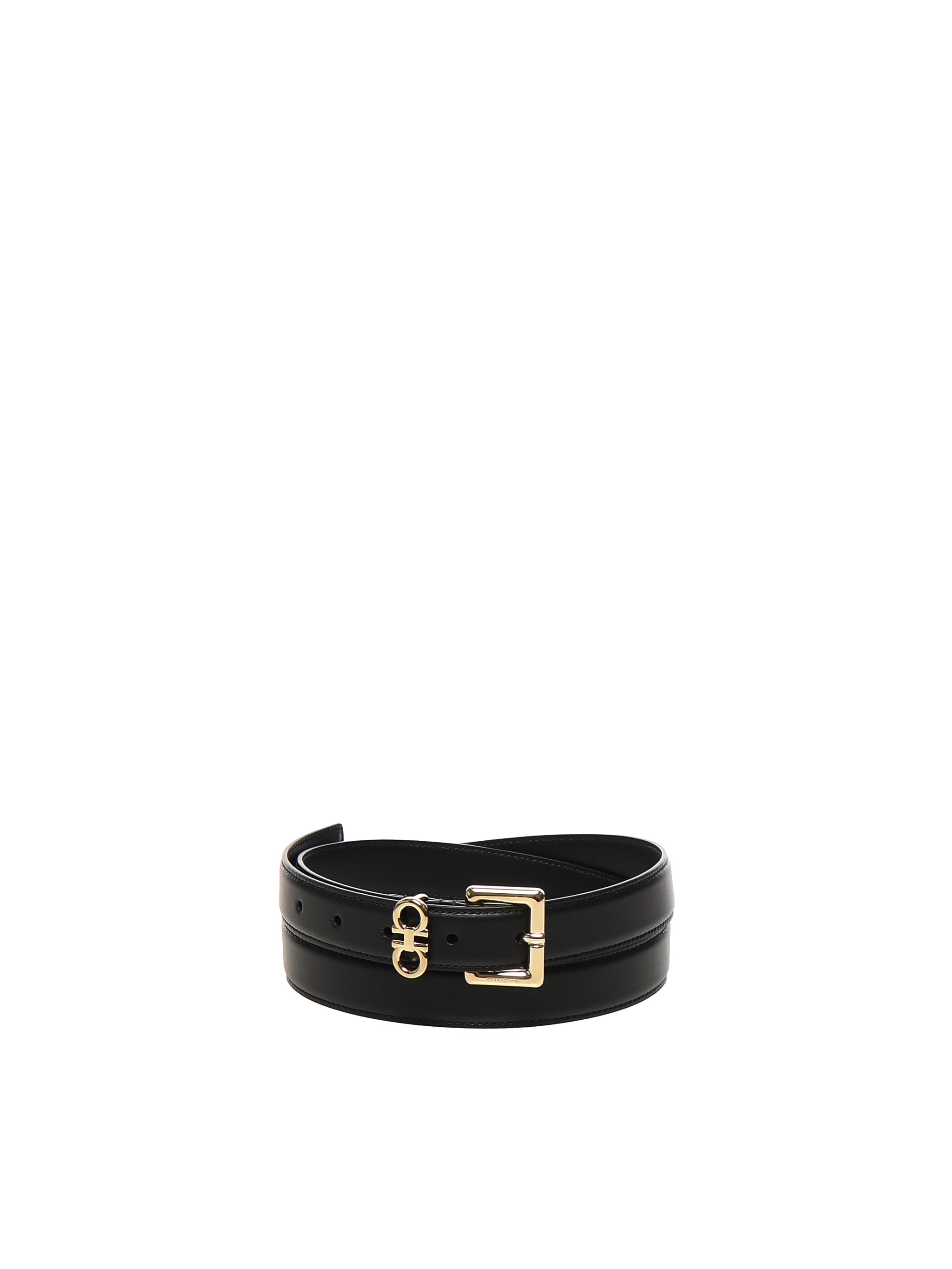 Cintura fissa con doppio Gancini 230346 780415001 FERRAGAMO 