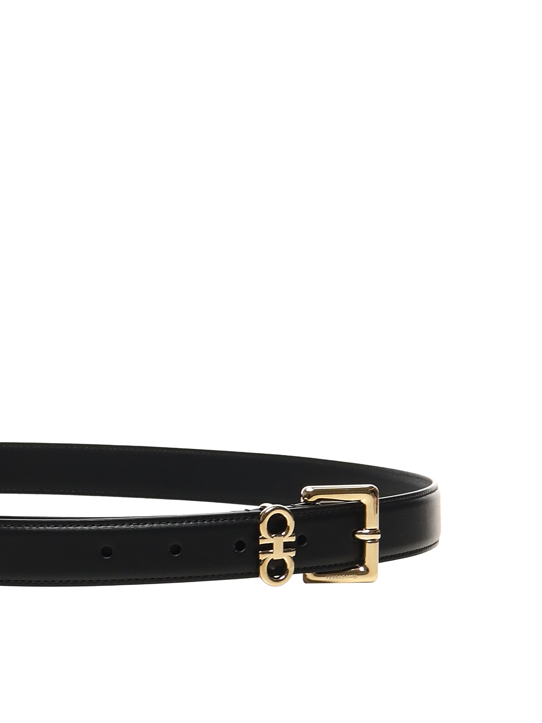 Cintura fissa con doppio Gancini 230346 780415001 FERRAGAMO 