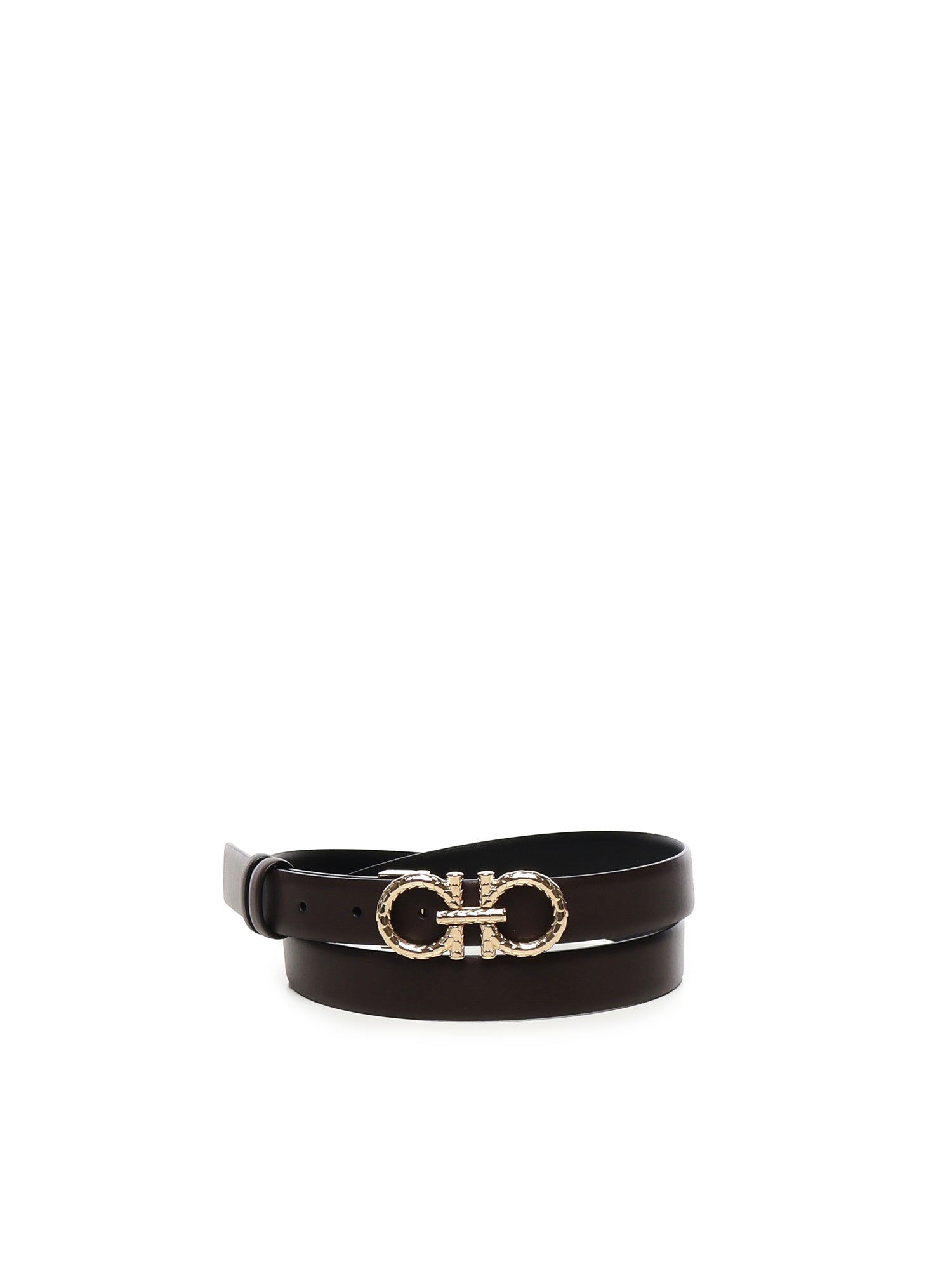 Cintura regolabile e reversibile Gancini<BR/> 230359 780428004 FERRAGAMO 