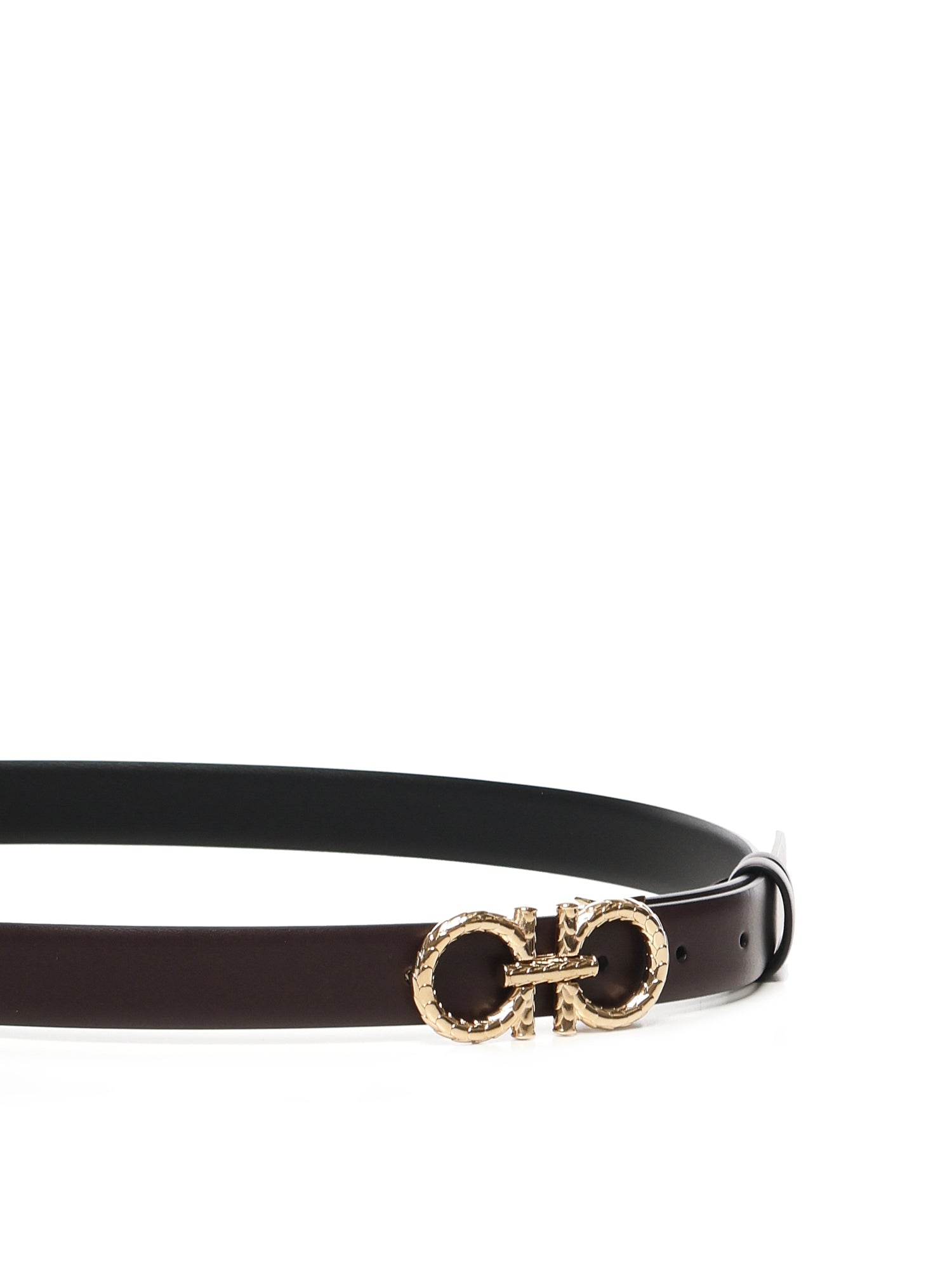 Cintura regolabile e reversibile Gancini<BR/> 230359 780428004 FERRAGAMO 