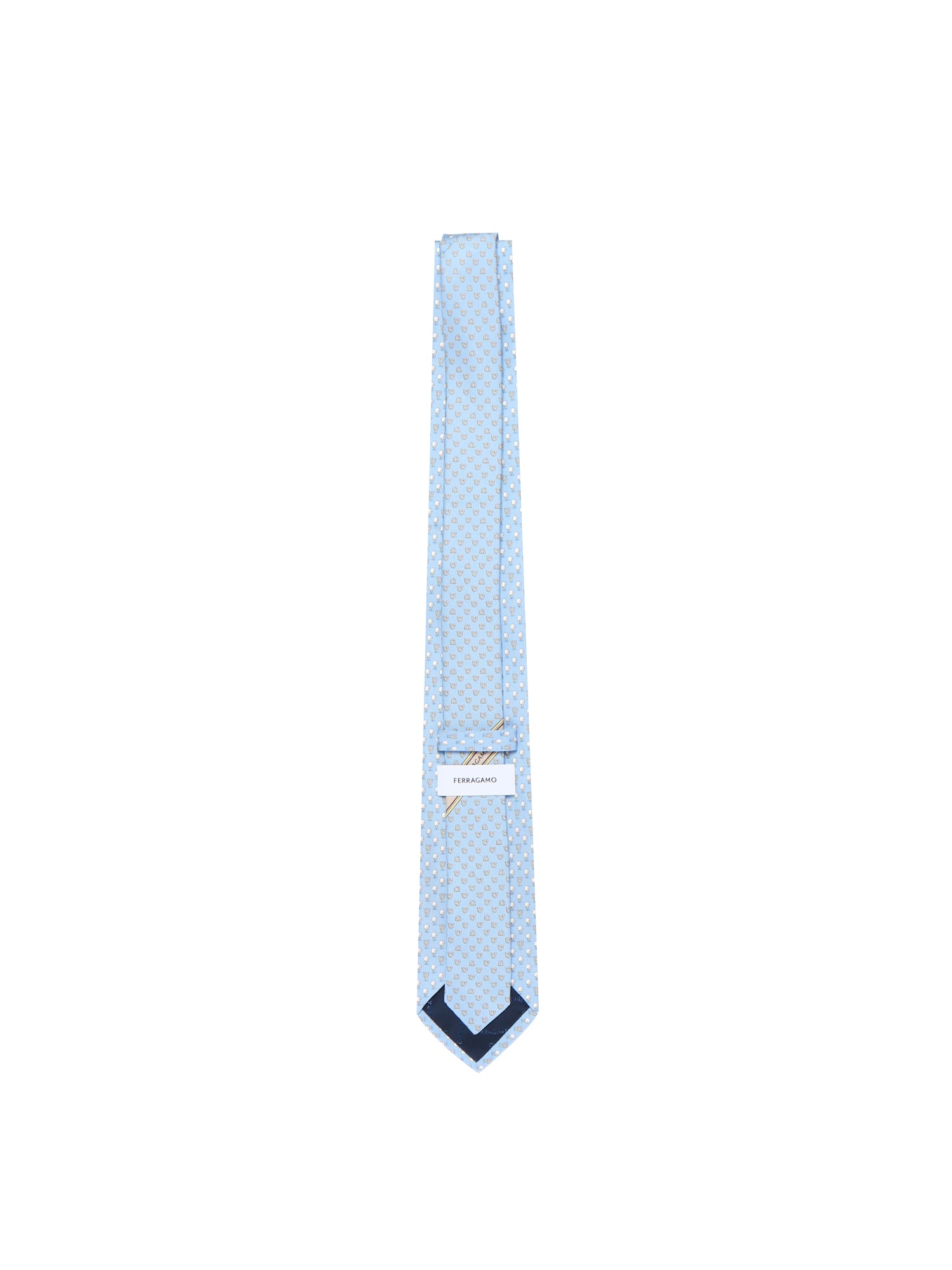 Cravatta in seta stampa Golf 351280 784521003 FERRAGAMO 