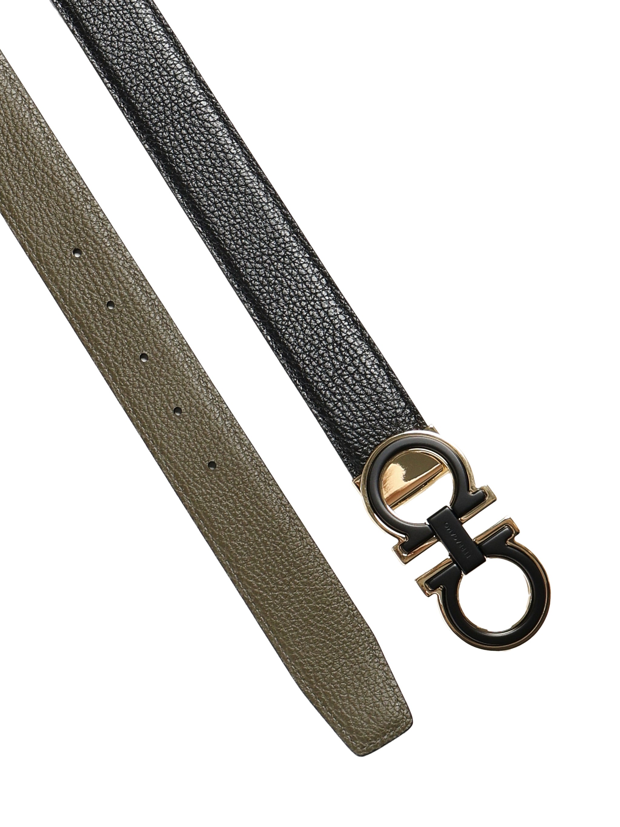 Cintura Gancini in pelle di vitello<BR/> 67A254 780266019 FERRAGAMO 
