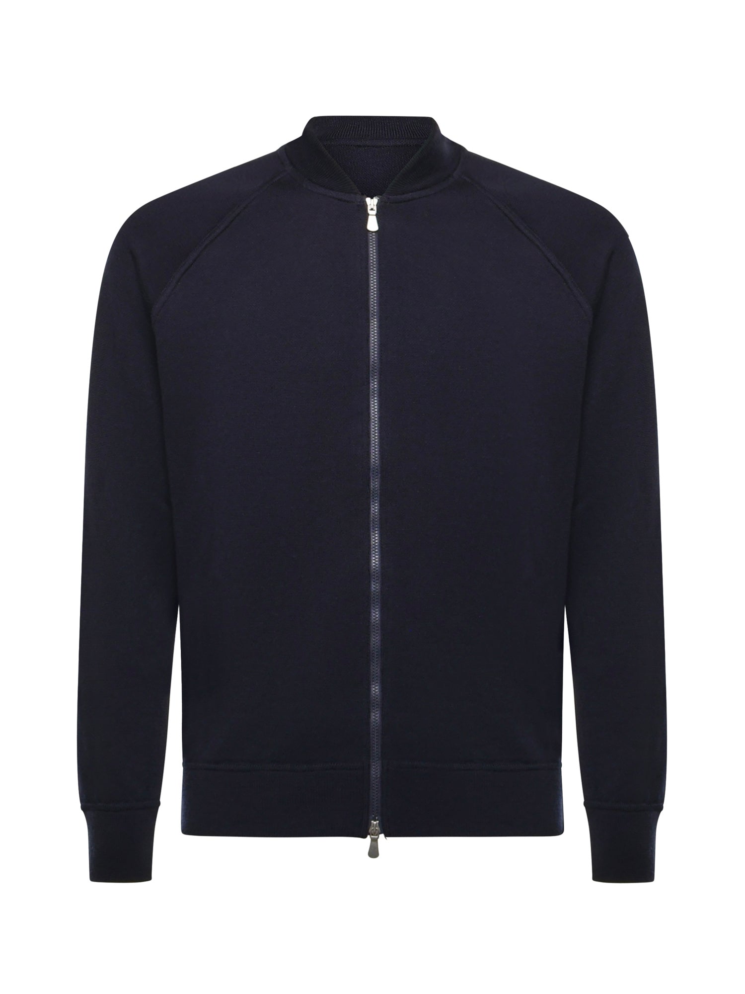 Felpa con zip in lana<BR/> 14803 57133598 GALIANO 