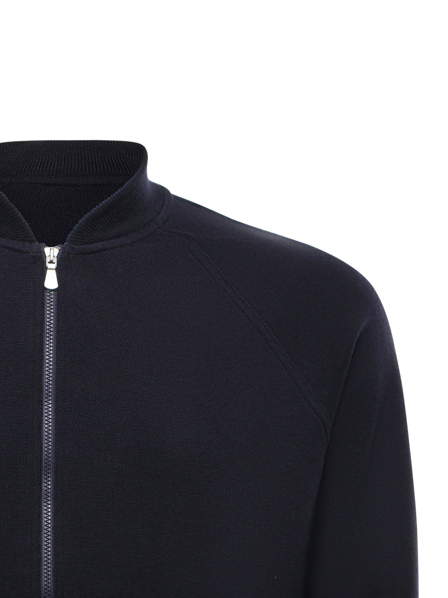 Felpa con zip in lana<BR/> 14803 57133598 GALIANO 