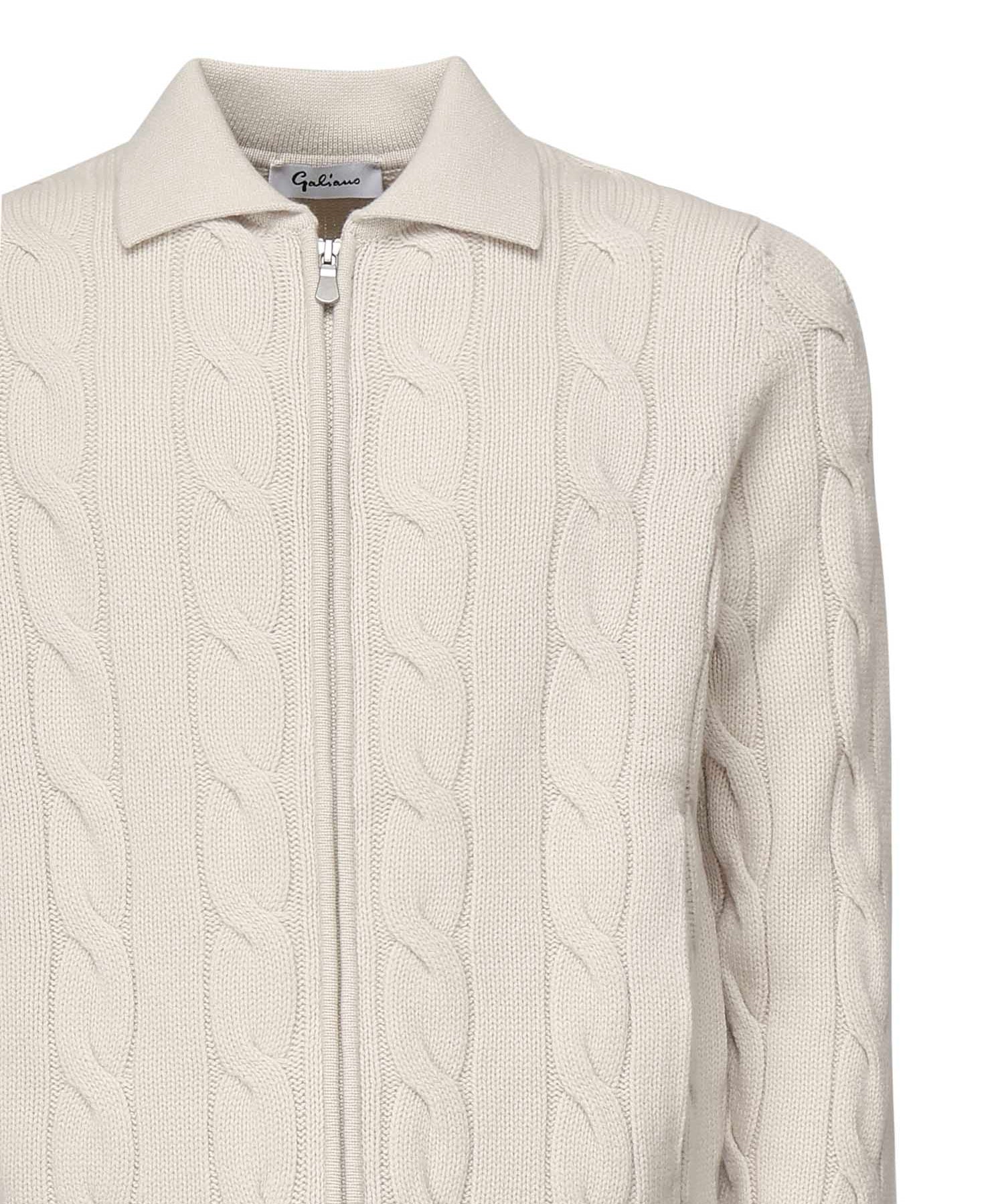Giacca cardigan a coste<BR/> 3180 19652113 GALIANO 