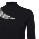 Abito dolcevita con inserti di strass perlati 79AAF803 CMX47899 GENNY 
